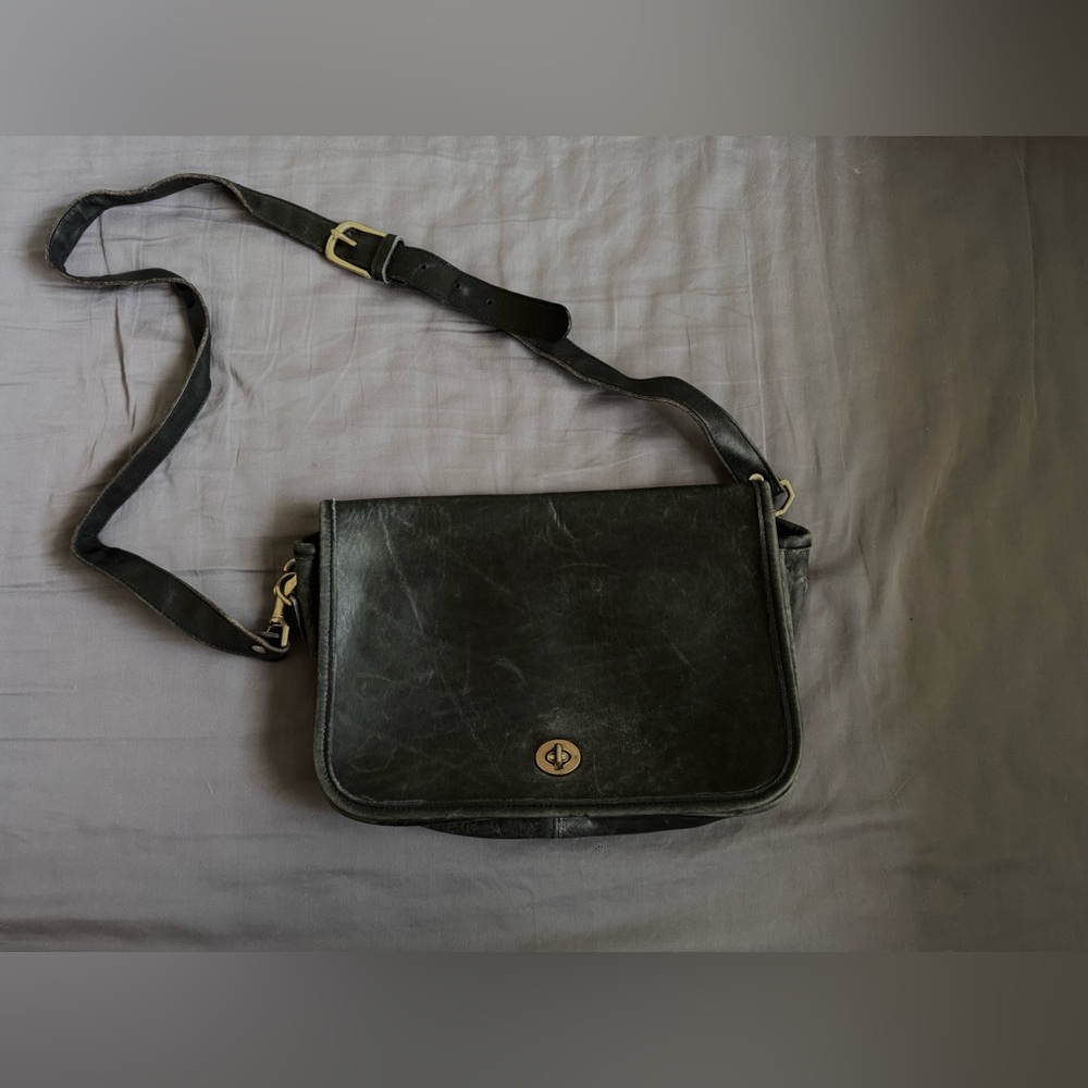 Vintage Coach NYC Convertible Clutch 9635 Black 1980's